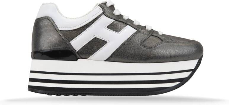 Hogan Leren Vetersneakers Rood