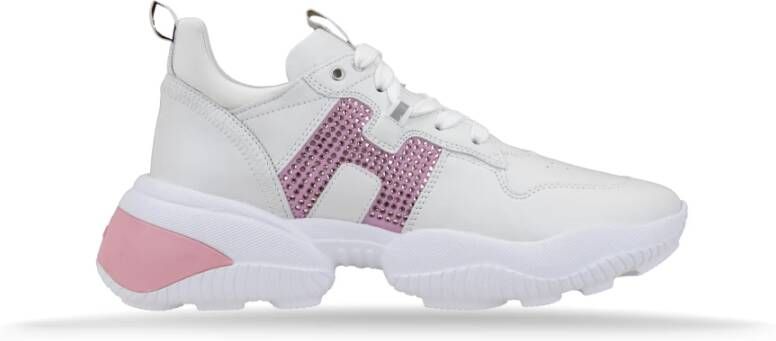 Hogan Leren Vetersneakers voor Dames