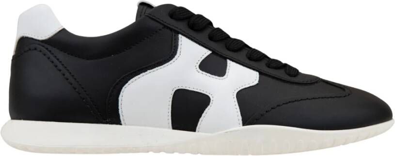 Hogan Leren Vetersneakers voor Dames Black Dames