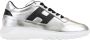 Hogan Leren Vetersneakers voor Dames Gray Dames - Thumbnail 1