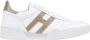 Hogan Leren Vetersneakers voor Dames White Dames - Thumbnail 1