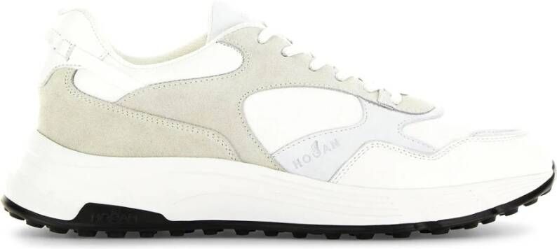 Hogan Lichtgewicht Suede Sneakers Wit Heren