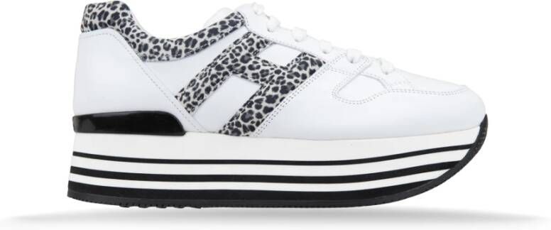 Hogan Luipaardprint Leren Vetersneakers