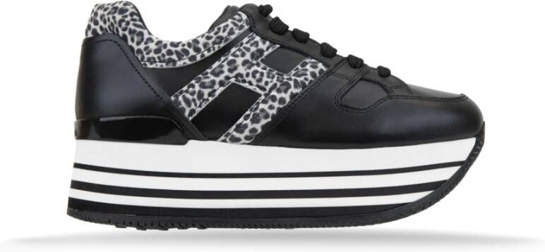 Hogan Luipaardprint Veterschoenen voor Dames