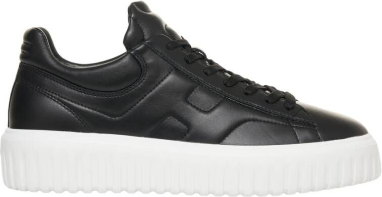 Hogan Luxe Gestreepte Sneakers Nero
