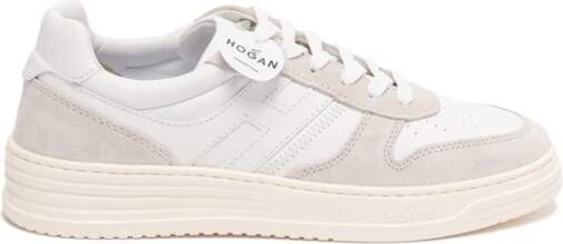 Hogan Luxe stoffen sneakers voor modieuze mannen White Heren