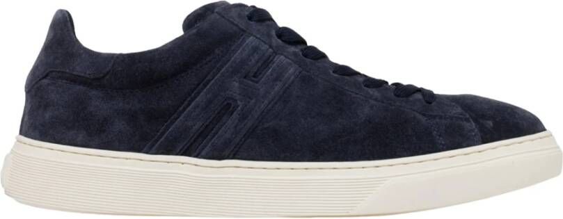 Hogan Marineblauwe Suède Lage Sneakers Blauw Heren