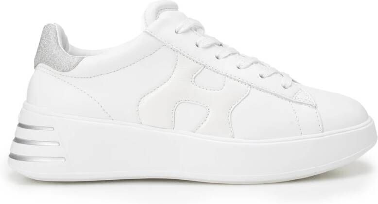 HOGAN Lage Sneakers Dames Rebel H564 Allacciato Maat: 41 Materiaal: Leer Kleur: Wit