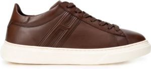 Hogan Metallic Pinafore Sneakers Bruin Heren