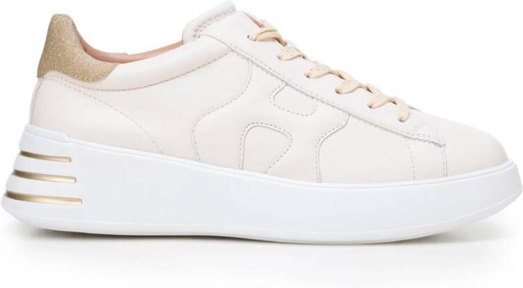 Hogan Metallic Pinafore Sneakers White Dames