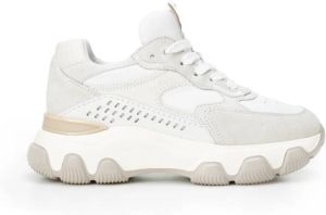 Hogan Metallic Pinafore Sneakers Wit Dames