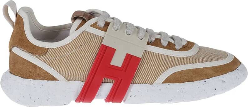Hogan Multicolor Vetersluiting 3R Sneakers Beige Heren