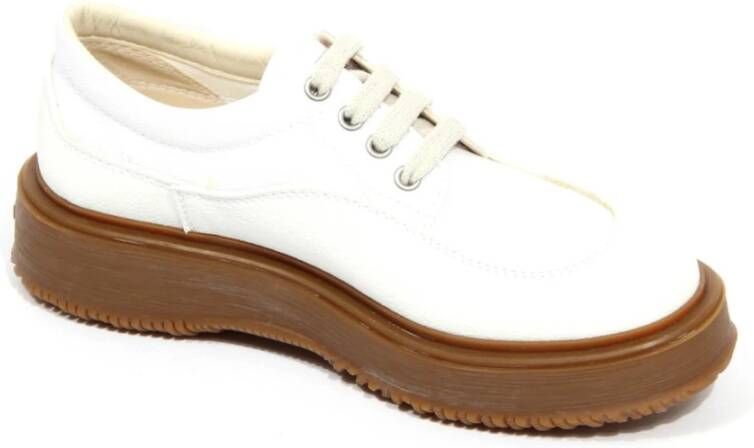 Hogan Onetraditionele witte veterschoenen