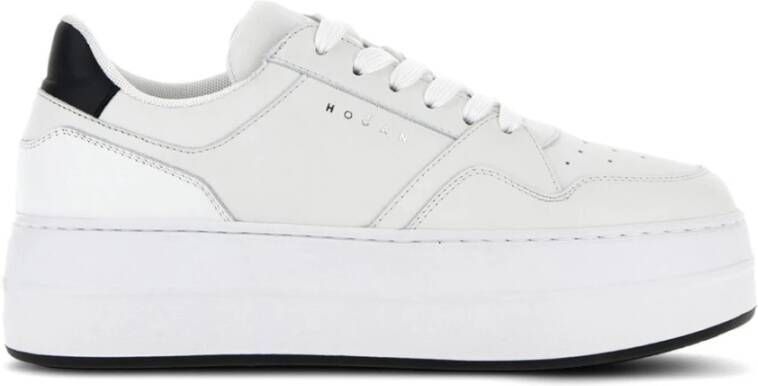 Hogan Panelled Sneakers Logo Print Flatform Zool White Dames