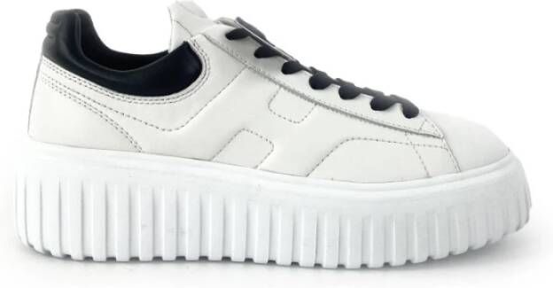 Hogan Platform sneakers in wit met zwarte details