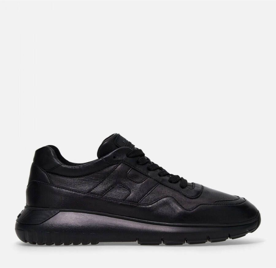 Hogan Stijlvolle Sneakers Leren sneakers voor heren Veelzijdige Leren Sneaker Black Heren