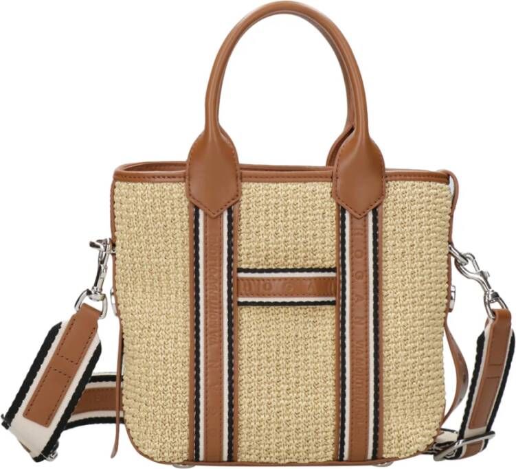 Hogan Raffia en lederen boodschappentas