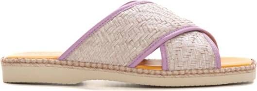 Hogan Rafia Gekruiste Banden Sandalen