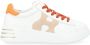 Hogan Rebel Leren Sneaker in Wit en Oranje White Dames - Thumbnail 1