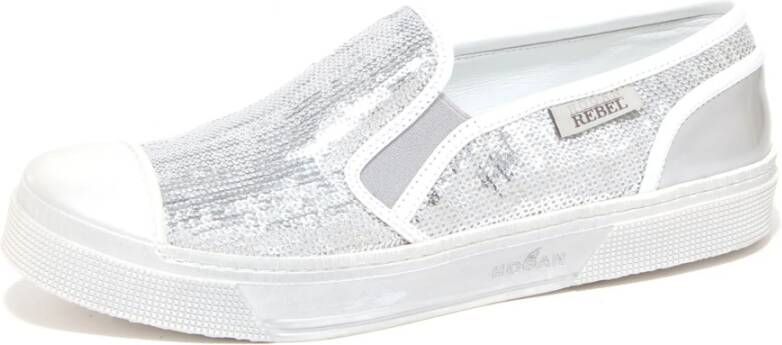 Hogan Rebel Slip On Zilver Wit Schoen