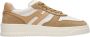 Hogan Beige Sneakers met Nubuck Bovenwerk en Leren Inzetstukken Beige Dames - Thumbnail 2