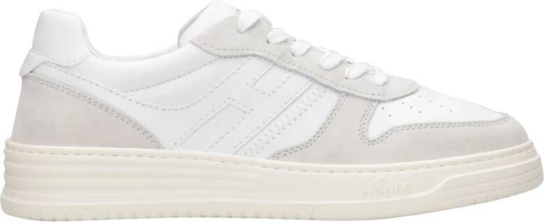 Hogan Sneakers van glad leer met suède inzetstukken White Heren