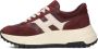 HOGAN Lage Sneakers Dames H669 Allacciato H Maat: 40 5 Materiaal: Suède Kleur: Rood - Thumbnail 1