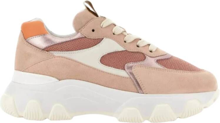Hogan Roze Leren Sneakers Hyperactive