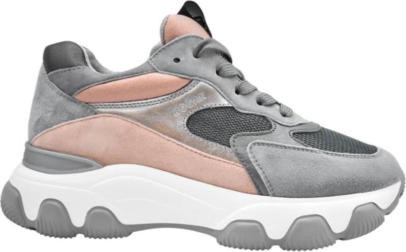 Hogan Roze Veterschoenen voor Dames Multicolor Dames