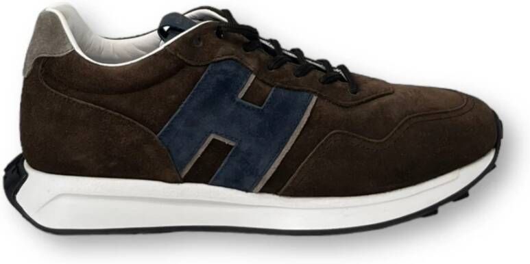 Hogan H601 Allcciato H Patch Sneakers Bruin Heren