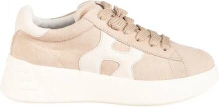 Hogan Sneakers van suède leer met geheugenschuim Brown Dames