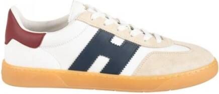 Hogan Logo-Print Leren Sneakers Blue Heren