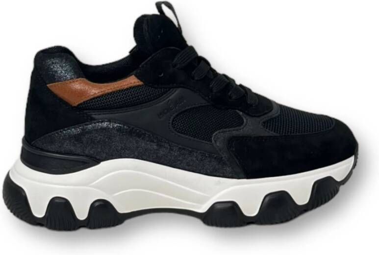 Hogan Zwarte platte schoenen Hyperactieve sneakers Black Dames