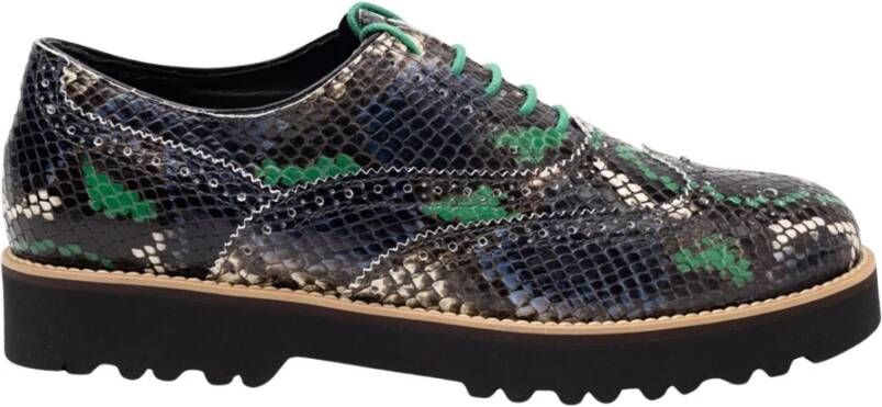Hogan Slangenleren Brogue Laarzen met Plateauzool