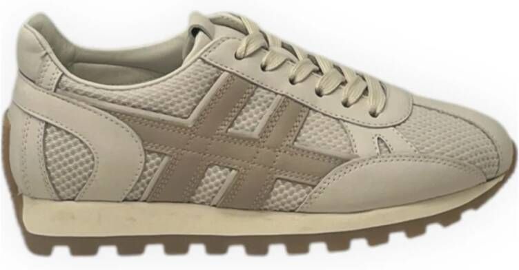 Hogan Slash Stof Sneakers Beige Dames
