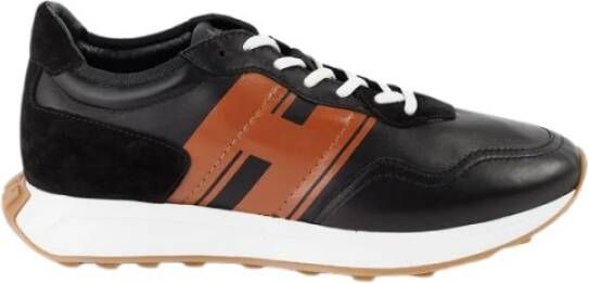 Hogan Sneaker H601 in zwart leer kleur: noir maat: 7.5 (Vk) Zwart Heren
