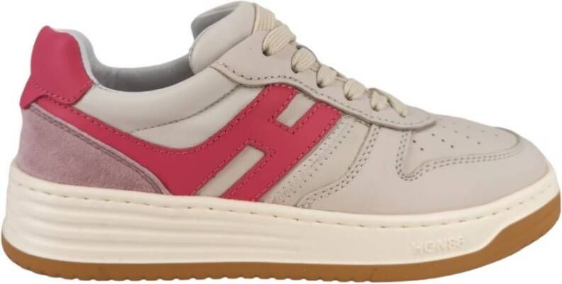 Hogan H630 Leren Sneakers voor Dames Beige Dames