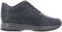 Hogan Blauwe Leren Sneakers met Tonal Borduursel Blauw Heren - Thumbnail 1