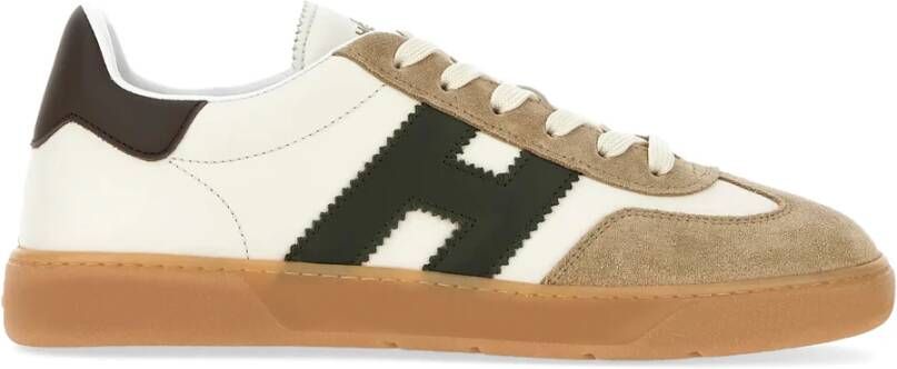 HOGAN Lage Sneakers Heren Cool Allacciato H Maat: 41 Materiaal: Suède Kleur: Wit