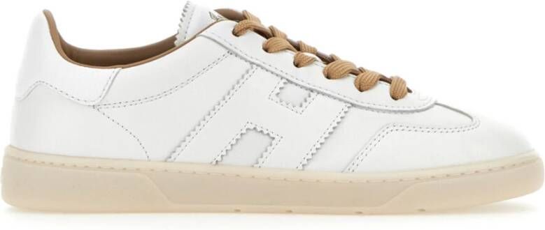 HOGAN Lage Sneakers Dames Cool Allacciato Leer Wit