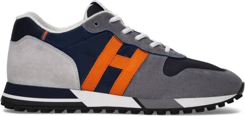 Hogan hxm3830do92 sneakers heren blauw r7b 662n combi blue suede 44(10 )