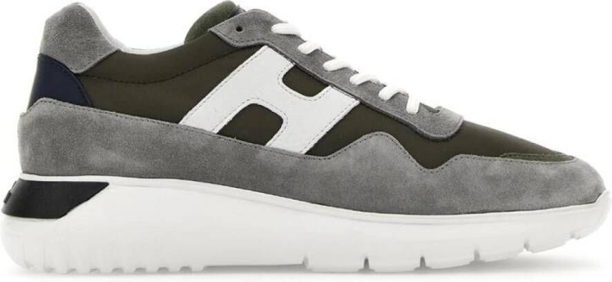 Hogan Interactive sneaker van nubuck met suède details