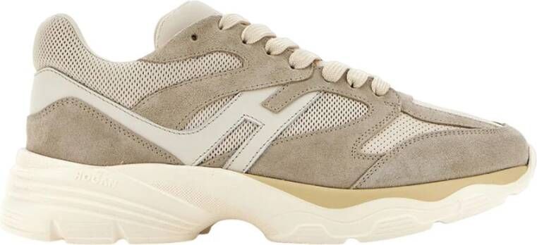 Hogan Beige en witte H665 Sneakers Beige Heren