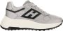 HOGAN Sneakers Dames Met Mesh Sneaker Maat: 42 Materiaal: Leer Kleur: Zilver - Thumbnail 1