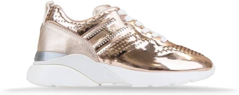 Hogan Sneakers van gelamineerd leer met veters