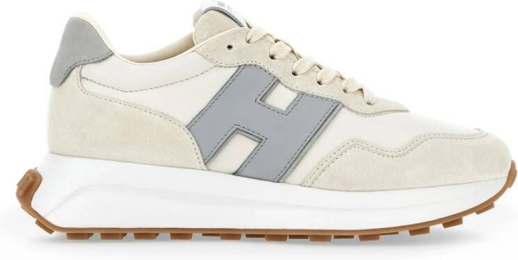 HOGAN Lage Sneakers Dames H641 Allacciato Maat: 41 Materiaal: Suède Kleur: Wit