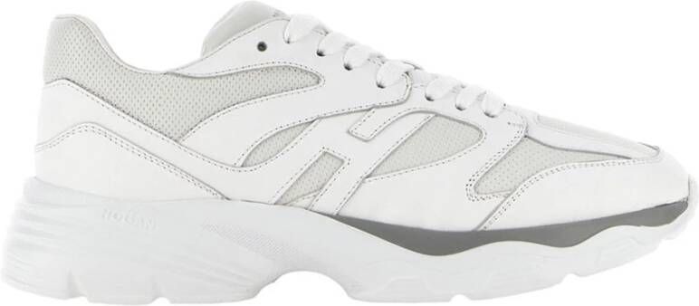 HOGAN Lage Sneakers Heren Hxm6650fj10 Led Maat: 42 5 Materiaal: Leer Kleur: Wit