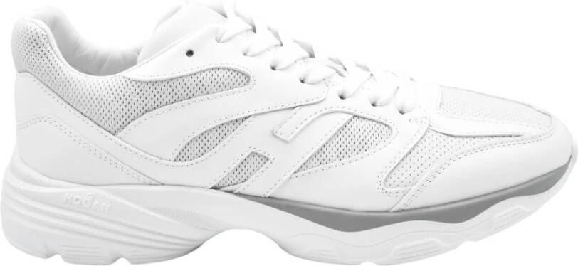 HOGAN Lage Sneakers Heren Hxm6650fj10 Led Maat: 12 5 Materiaal: Leer Kleur: Wit