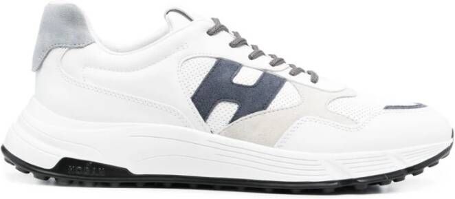 HOGAN Lage Sneakers Heren Hxm5630er90 Maat: 46 Materiaal: Leer Kleur: Wit
