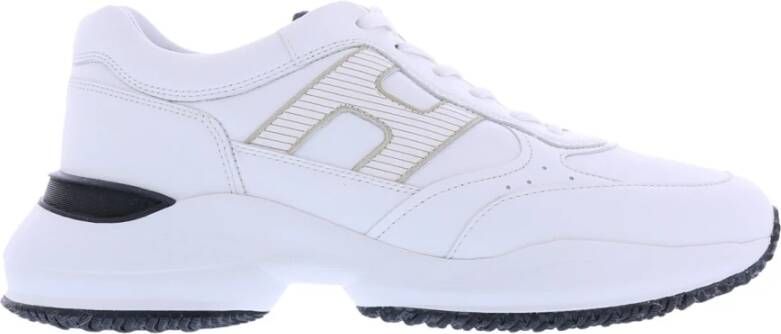 Hogan Interaction Allacciato H Laser Sneakers in White Canvas Wit Heren
